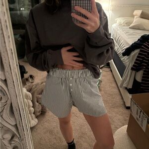 Daily Drills Striped Vintage Black Women's  Boxer Shorts- XS/S